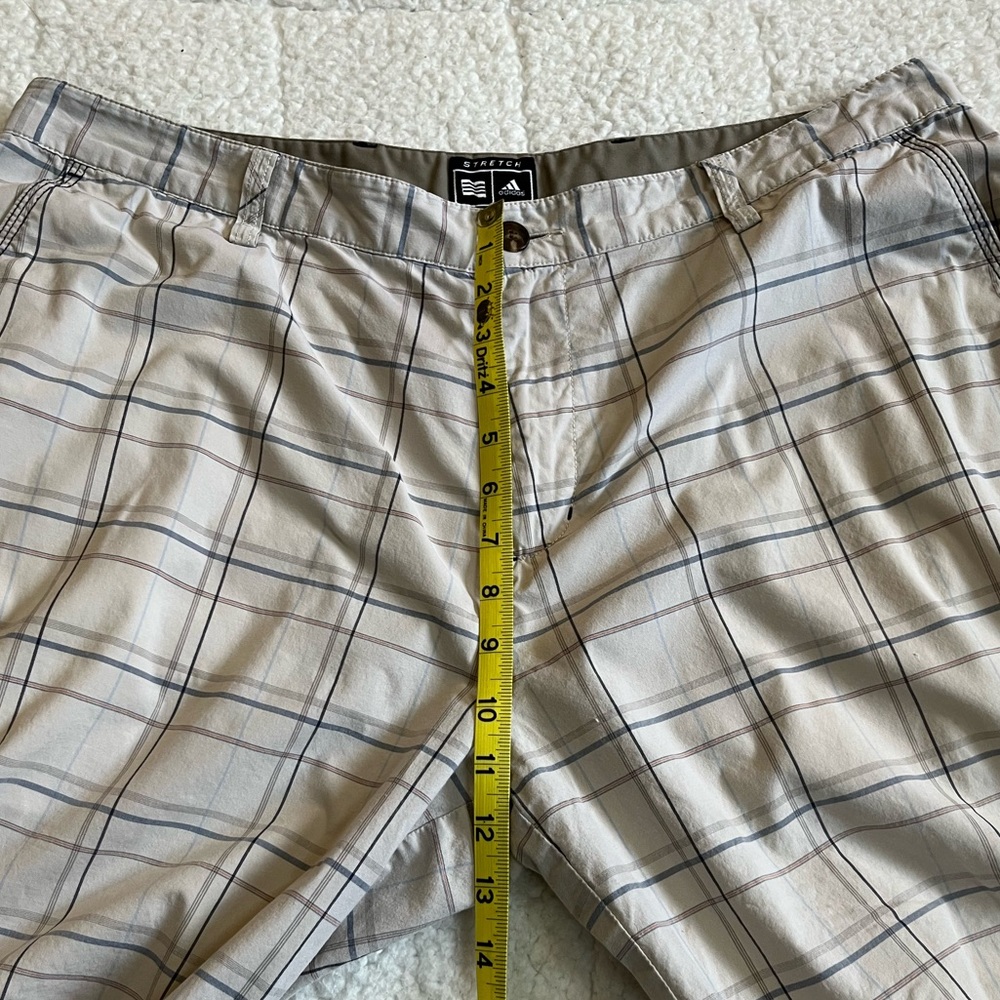 Adidas khaki stretch plaid shorts - Picture 8 of 14
